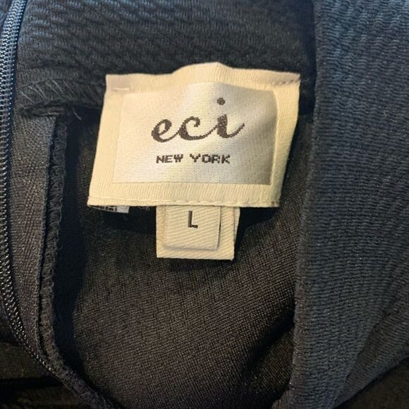 ECI New York Orange and Black Chevron Print Dress - Picture 10 of 11